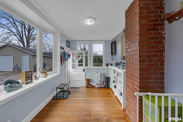 view of sunroom