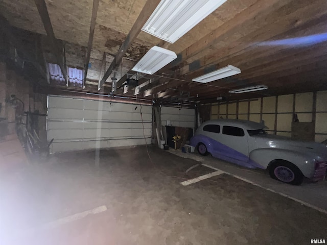 garage with a carport