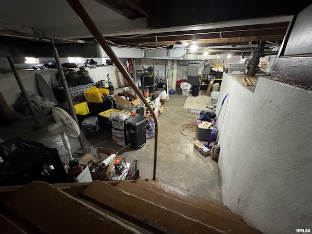 view of basement