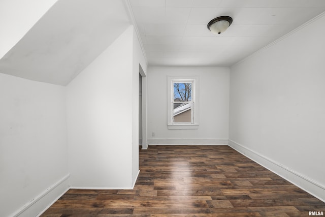 additional living space with dark hardwood / wood-style floors