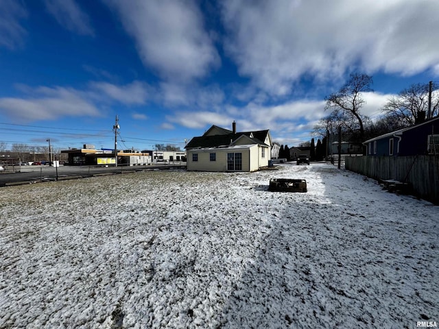 view of snowy yard