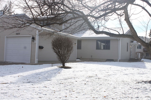 exterior space featuring a garage