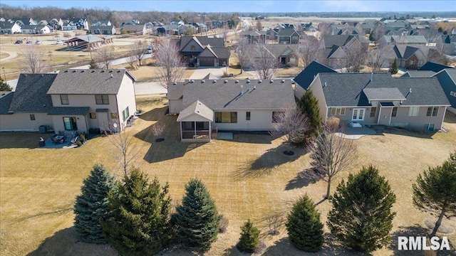 bird's eye view featuring a residential view