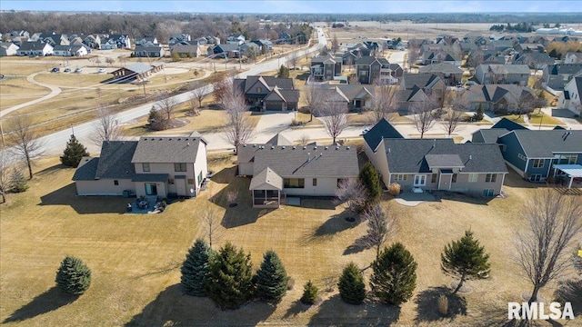 drone / aerial view with a residential view