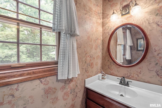 bathroom featuring vanity