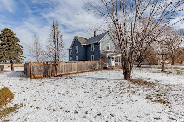 view of snowy yard