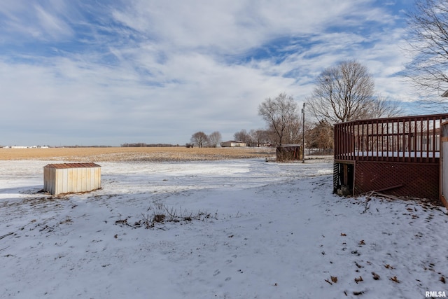 view of snowy yard