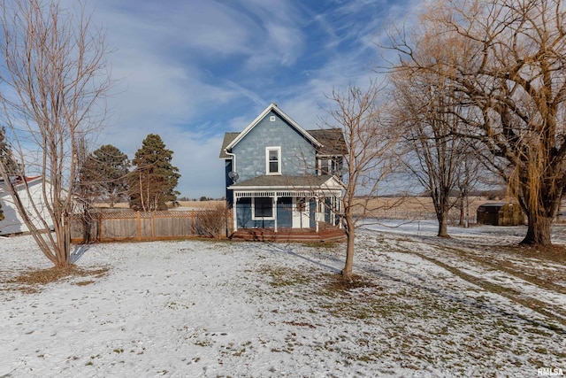 view of front of home with a porch