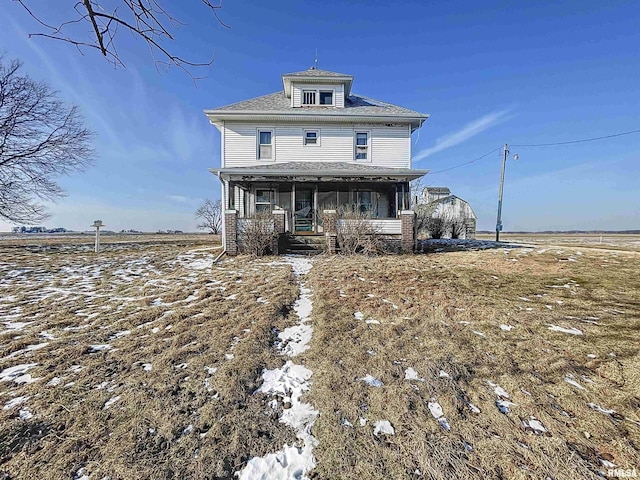 view of front of property with covered porch