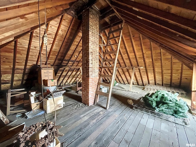 view of attic