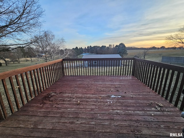 view of deck at dusk