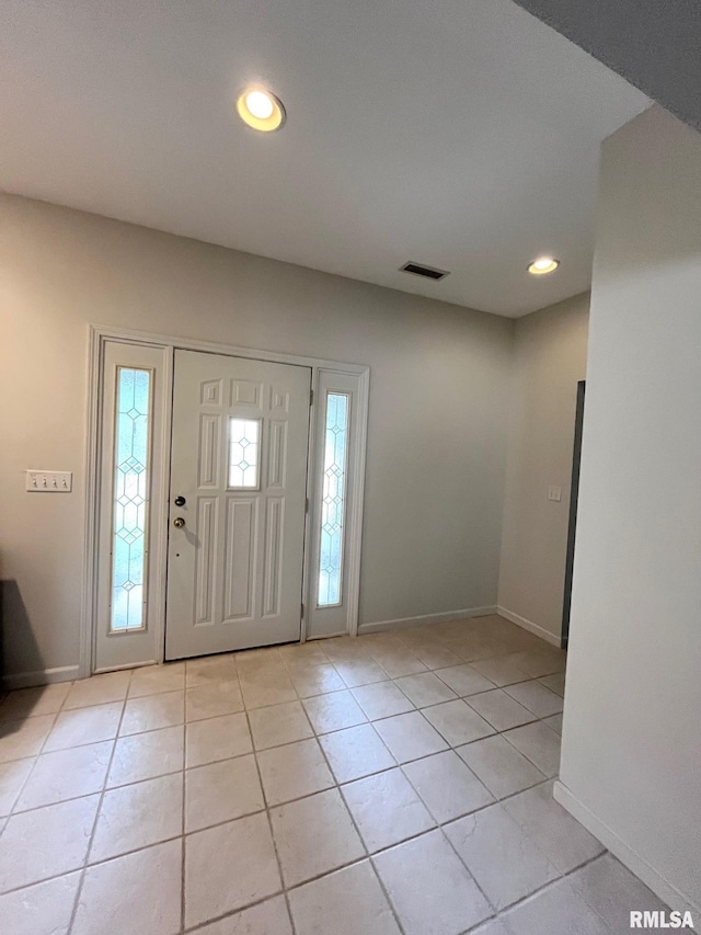 view of tiled entryway