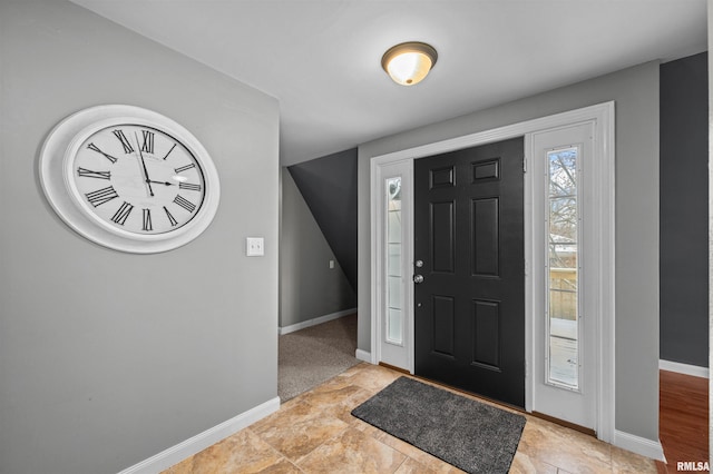 view of foyer entrance