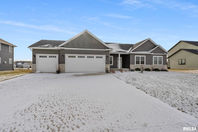 view of front of home featuring a garage