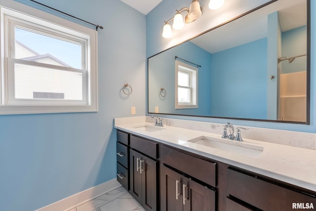 bathroom with vanity