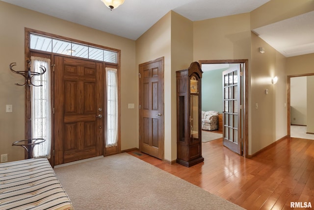 foyer featuring light hardwood / wood-style flooring