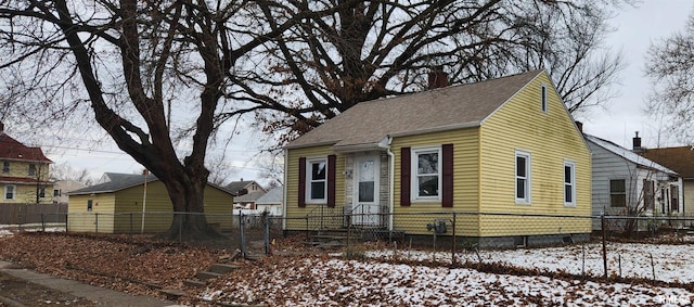 view of bungalow-style home