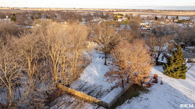 view of snowy aerial view