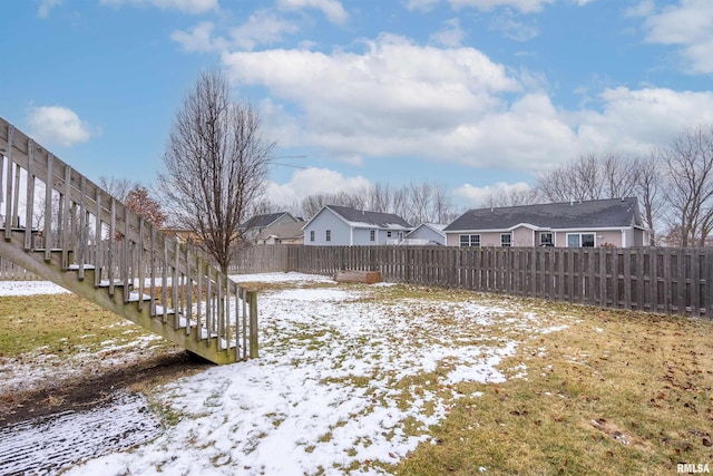 view of snowy yard