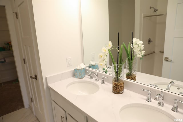 bathroom featuring vanity and tile patterned floors