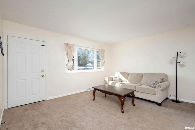 view of carpeted living room