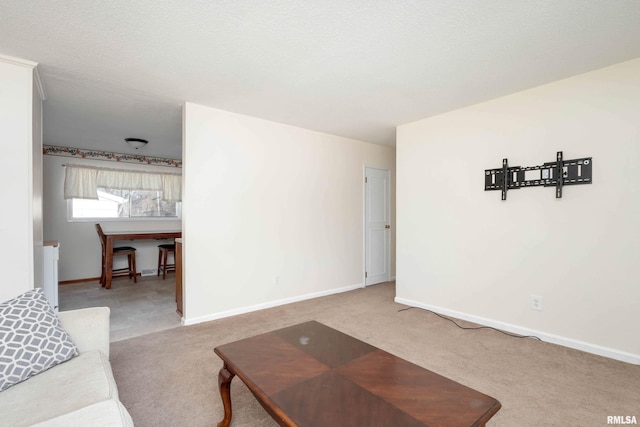 living room featuring carpet flooring