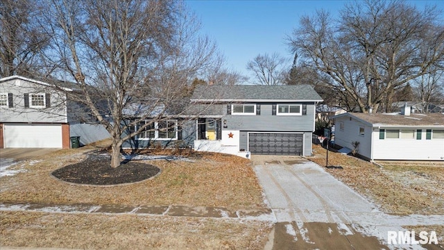 tri-level home featuring a garage