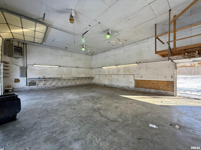 garage featuring electric panel