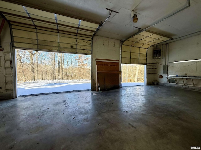 garage featuring electric panel