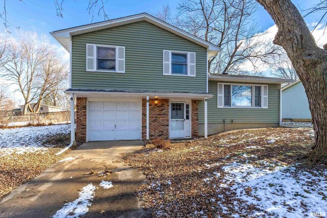 tri-level home with a garage