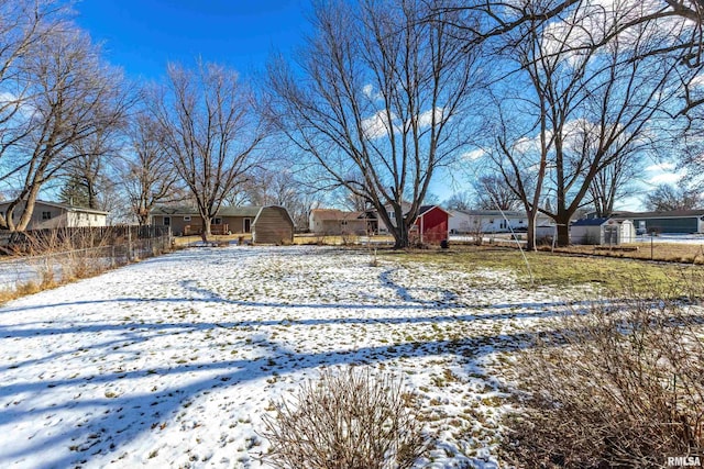 view of snowy yard