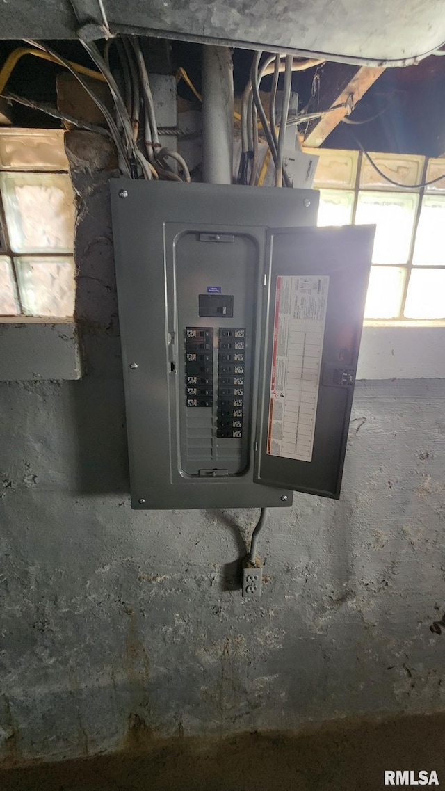 utility room featuring electric panel