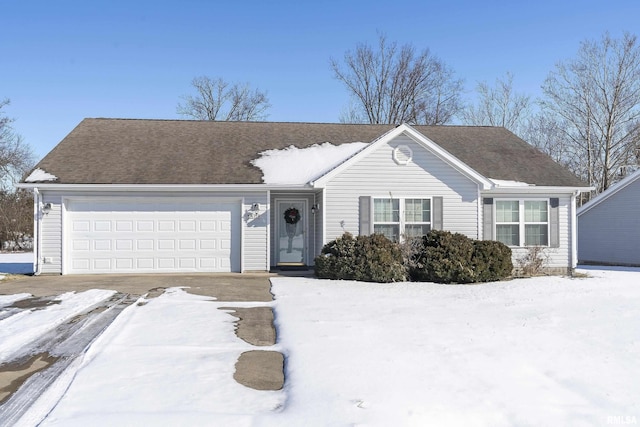 ranch-style house with a garage