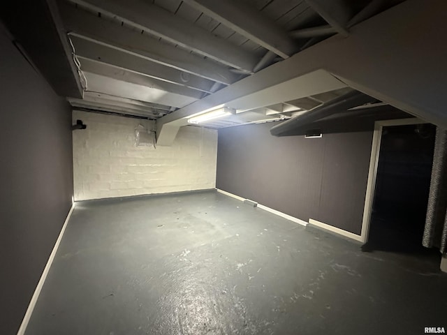 view of basement