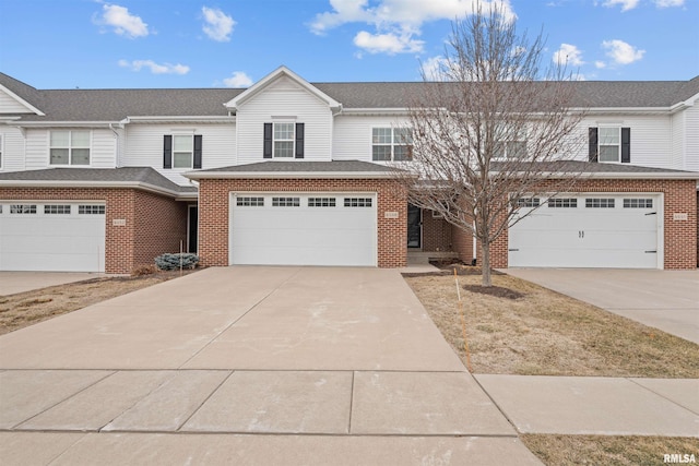 view of property featuring a garage