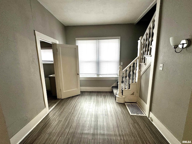 interior space featuring dark hardwood / wood-style floors