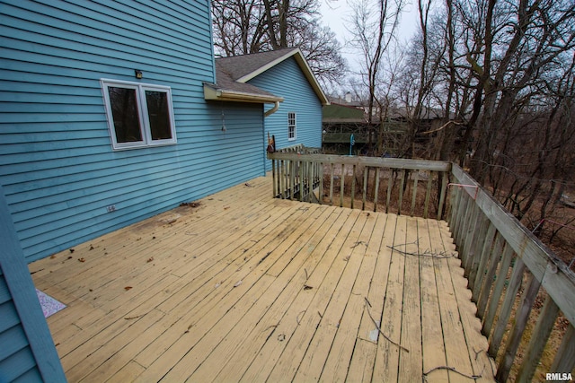 591 Breezy Point Dr, Clinton, IA 52732 - view of wooden deck