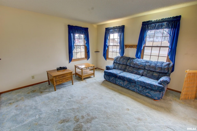 591 Breezy Point Dr, Clinton, IA 52732 - carpeted living room featuring radiator heating unit and baseboards