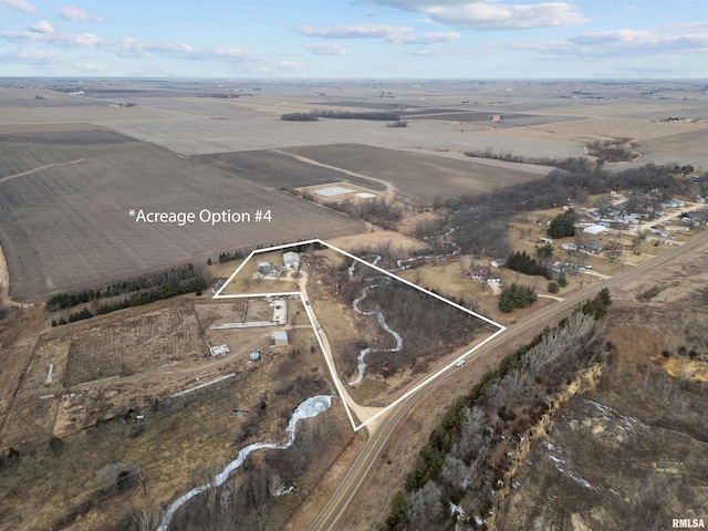 2260 260th Ave, De Witt, IA 52742 - aerial view of property and surrounding area featuring rural landscape and property parcel outlined