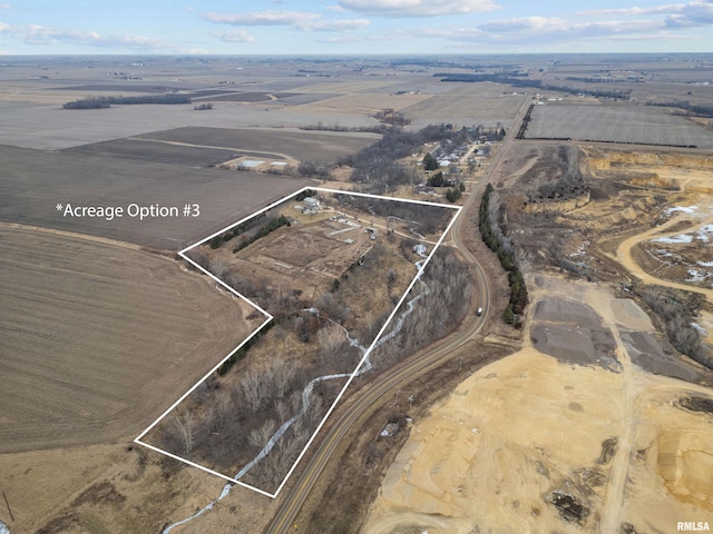 2260 260th Ave, De Witt, IA 52742 - aerial overview of property's location with property parcel outlined and rural landscape