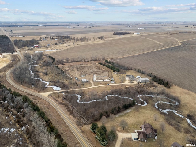 2260 260th Ave, De Witt, IA 52742 - aerial view of property and surrounding area with rural landscape