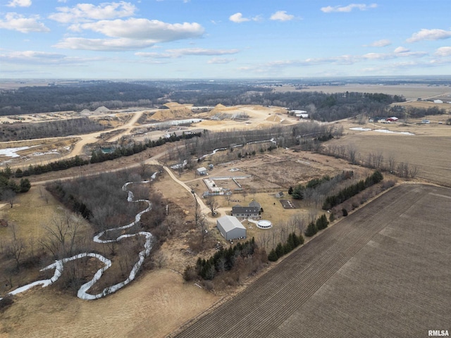 2260 260th Ave, De Witt, IA 52742 - aerial view of property and surrounding area with rural landscape