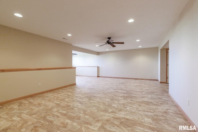 empty room with ceiling fan