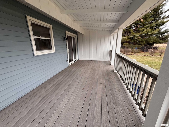 view of wooden deck