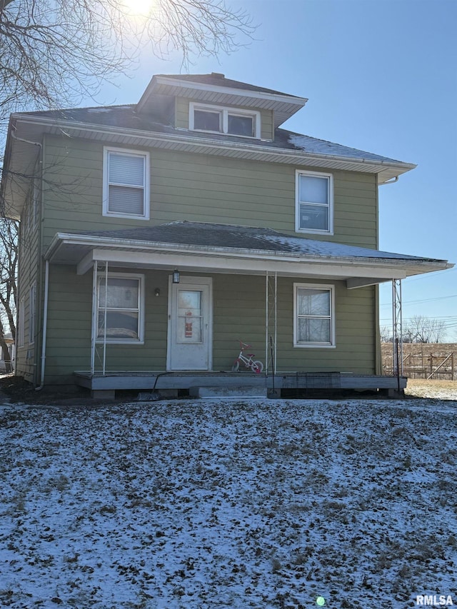 view of front facade with a porch