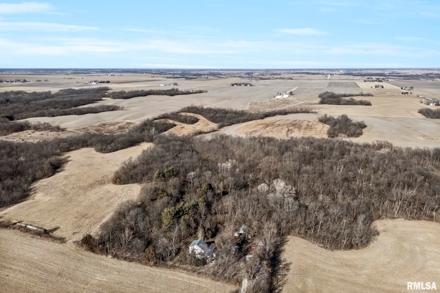 bird's eye view featuring a rural view