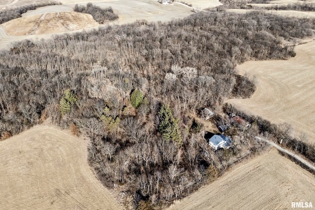 aerial view with a rural view