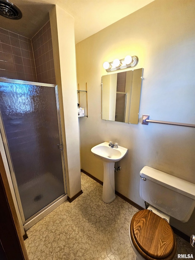 bathroom with walk in shower