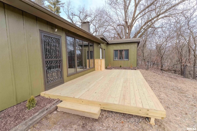 view of wooden terrace