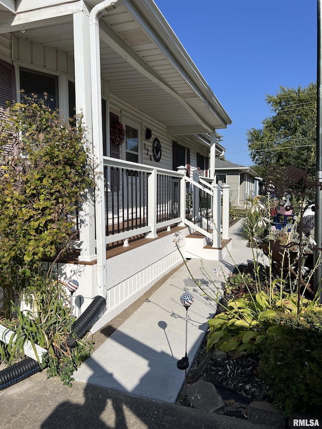 view of patio with covered porch